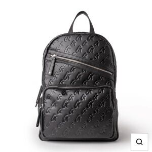 Glam-Aholic MONOGRAM UNISEX BACKPACK BLACK VEGAN LEATHER NEW W/ Dust bag SOLDOUT